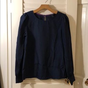 J Crew navy blue blouse XS